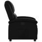 vidaXL Sillón reclinable de cuero sintético negro vidaXL Sillón reclinable de cuero sintético negro