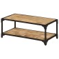 vidaXL Mesa de centro de madera maciza de mango rugosa 90x45x35 cm vidaXL Mesa de centro de madera maciza de mango rugosa 90x45x35 cm