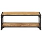 vidaXL Mesa de centro de madera maciza de mango rugosa 90x45x35 cm vidaXL Mesa de centro de madera maciza de mango rugosa 90x45x35 cm