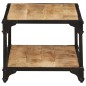 vidaXL Mesa de centro de madera maciza de mango rugosa 90x45x35 cm vidaXL Mesa de centro de madera maciza de mango rugosa 90x45x35 cm