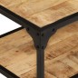 vidaXL Mesa de centro de madera maciza de mango rugosa 90x45x35 cm vidaXL Mesa de centro de madera maciza de mango rugosa 90x45x35 cm