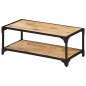 vidaXL Mesa de centro de madera maciza de mango rugosa 90x45x35 cm vidaXL Mesa de centro de madera maciza de mango rugosa 90x45x35 cm