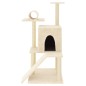 vidaXL Rascador para gatos con postes de sisal color crema 110,5 cm vidaXL Rascador para gatos con postes de sisal color crema 110,5 cm