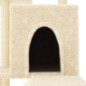 vidaXL Rascador para gatos con postes de sisal color crema 110,5 cm vidaXL Rascador para gatos con postes de sisal color crema 110,5 cm