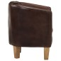 vidaXL Sillón butaca de cuero auténtico marrón claro vidaXL Sillón butaca de cuero auténtico marrón claro