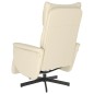 vidaXL Sillón reclinable con reposapiés cuero sintético color crema vidaXL Sillón reclinable con reposapiés cuero sintético color crema