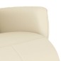 vidaXL Sillón reclinable con reposapiés cuero sintético color crema vidaXL Sillón reclinable con reposapiés cuero sintético color crema