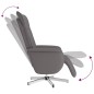 vidaXL Sillón reclinable con reposapiés cuero sintético gris vidaXL Sillón reclinable con reposapiés cuero sintético gris