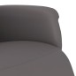 vidaXL Sillón reclinable con reposapiés cuero sintético gris vidaXL Sillón reclinable con reposapiés cuero sintético gris