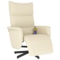 vidaXL Sillón reclinable masaje con reposapiés cuero sintético crema vidaXL Sillón reclinable masaje con reposapiés cuero sintético crema