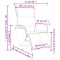 vidaXL Sillón reclinable masaje con reposapiés cuero sintético crema vidaXL Sillón reclinable masaje con reposapiés cuero sintético crema