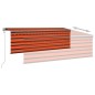 vidaXL Toldo automático retráctil con persiana 4x3 m naranja y marrón vidaXL Toldo automático retráctil con persiana 4x3 m naranja y marrón