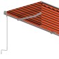 vidaXL Toldo automático retráctil con persiana 4x3 m naranja y marrón vidaXL Toldo automático retráctil con persiana 4x3 m naranja y marrón