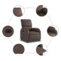 vidaXL Sillón reclinable de cuero sintético marrón vidaXL Sillón reclinable de cuero sintético marrón