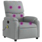 vidaXL Sillón reclinable de masaje de tela gris claro vidaXL Sillón reclinable de masaje de tela gris claro