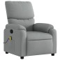 vidaXL Sillón reclinable de masaje de tela gris claro vidaXL Sillón reclinable de masaje de tela gris claro