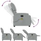 vidaXL Sillón reclinable de masaje de tela gris claro vidaXL Sillón reclinable de masaje de tela gris claro