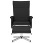 vidaXL Sillón reclinable con reposapiés cuero sintético negro vidaXL Sillón reclinable con reposapiés cuero sintético negro