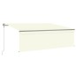 vidaXL Toldo retráctil automático con persiana 4,5x3 m color crema vidaXL Toldo retráctil automático con persiana 4,5x3 m color crema