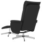 vidaXL Sillón reclinable con reposapiés cuero sintético negro vidaXL Sillón reclinable con reposapiés cuero sintético negro