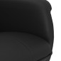 vidaXL Sillón reclinable con reposapiés cuero sintético negro vidaXL Sillón reclinable con reposapiés cuero sintético negro