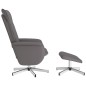 vidaXL Sillón de masaje reclinable con reposapiés cuero sintético gris vidaXL Sillón de masaje reclinable con reposapiés cuero sintético gris