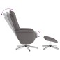 vidaXL Sillón de masaje reclinable con reposapiés cuero sintético gris vidaXL Sillón de masaje reclinable con reposapiés cuero sintético gris