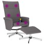 vidaXL Sillón de masaje reclinable con reposapiés cuero sintético gris vidaXL Sillón de masaje reclinable con reposapiés cuero sintético gris