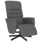 vidaXL Sillón reclinable con reposapiés cuero sintético gris vidaXL Sillón reclinable con reposapiés cuero sintético gris