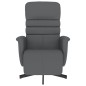 vidaXL Sillón reclinable con reposapiés cuero sintético gris vidaXL Sillón reclinable con reposapiés cuero sintético gris