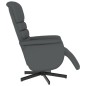vidaXL Sillón reclinable con reposapiés cuero sintético gris vidaXL Sillón reclinable con reposapiés cuero sintético gris