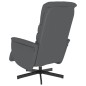 vidaXL Sillón reclinable con reposapiés cuero sintético gris vidaXL Sillón reclinable con reposapiés cuero sintético gris