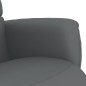 vidaXL Sillón reclinable con reposapiés cuero sintético gris vidaXL Sillón reclinable con reposapiés cuero sintético gris