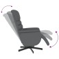 vidaXL Sillón reclinable con reposapiés cuero sintético gris vidaXL Sillón reclinable con reposapiés cuero sintético gris