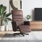 vidaXL Sillón reclinable masaje con reposapiés cuero sintético marrón vidaXL Sillón reclinable masaje con reposapiés cuero sintético marrón