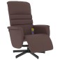 vidaXL Sillón reclinable masaje con reposapiés cuero sintético marrón vidaXL Sillón reclinable masaje con reposapiés cuero sintético marrón