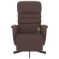 vidaXL Sillón reclinable masaje con reposapiés cuero sintético marrón vidaXL Sillón reclinable masaje con reposapiés cuero sintético marrón