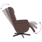 vidaXL Sillón reclinable masaje con reposapiés cuero sintético marrón vidaXL Sillón reclinable masaje con reposapiés cuero sintético marrón