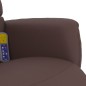 vidaXL Sillón reclinable masaje con reposapiés cuero sintético marrón vidaXL Sillón reclinable masaje con reposapiés cuero sintético marrón
