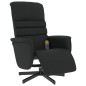 vidaXL Sillón reclinable masaje con reposapiés cuero sintético negro vidaXL Sillón reclinable masaje con reposapiés cuero sintético negro