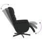 vidaXL Sillón reclinable masaje con reposapiés cuero sintético negro vidaXL Sillón reclinable masaje con reposapiés cuero sintético negro