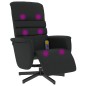vidaXL Sillón reclinable masaje con reposapiés cuero sintético negro vidaXL Sillón reclinable masaje con reposapiés cuero sintético negro