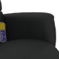 vidaXL Sillón reclinable masaje con reposapiés cuero sintético negro vidaXL Sillón reclinable masaje con reposapiés cuero sintético negro
