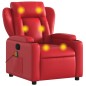 vidaXL Sillón de masaje reclinable cuero sintético rojo vidaXL Sillón de masaje reclinable cuero sintético rojo