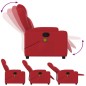 vidaXL Sillón de masaje reclinable cuero sintético rojo vidaXL Sillón de masaje reclinable cuero sintético rojo