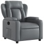 vidaXL Sillón reclinable de cuero sintético gris