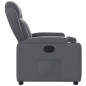 vidaXL Sillón reclinable de cuero sintético gris