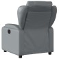 vidaXL Sillón reclinable de cuero sintético gris