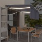 vidaXL Toldo automático persiana LED sensor viento azul blanco 4,5x3 m vidaXL Toldo automático persiana LED sensor viento azul blanco 4,5x3 m