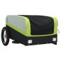 vidaXL Remolque para bicicleta hierro negro y verde 30 kg vidaXL Remolque para bicicleta hierro negro y verde 30 kg